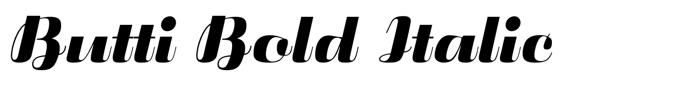 Butti Bold Italic